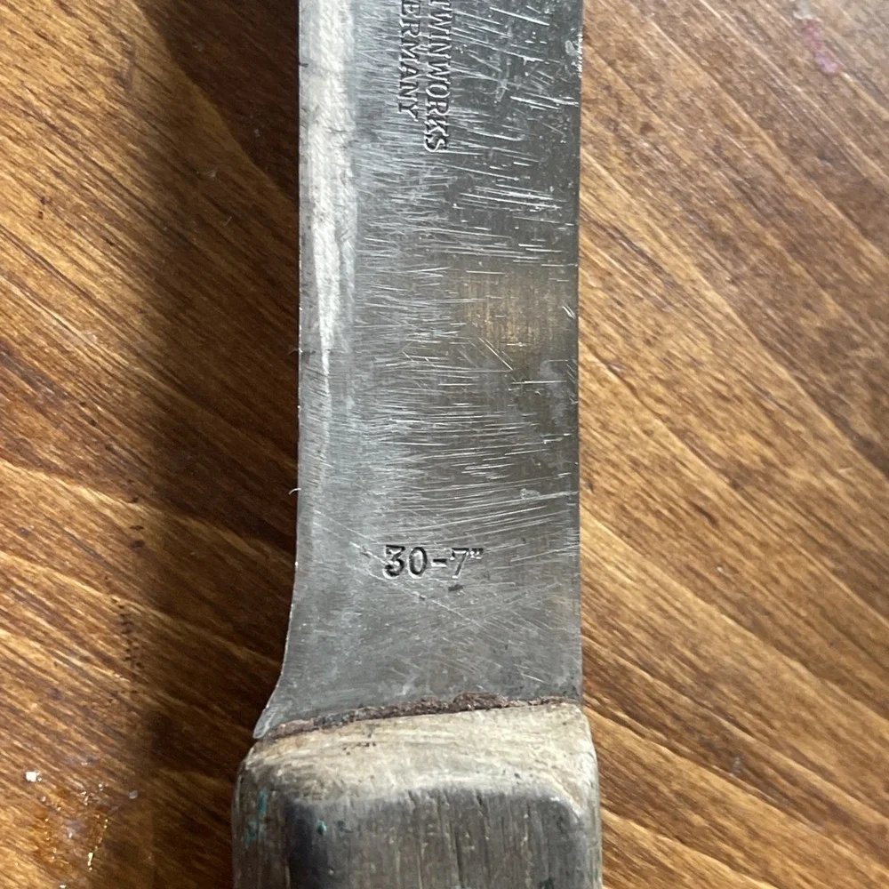 Antique J A Henckels Twinworks Germany Carbon Steel 30-7In Chef‎ Knife Butcher